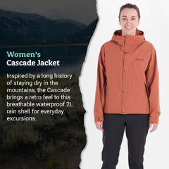 MARMOT Women's Cascade hood open for venting and visibility