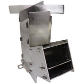 Marsh Kettles rocket stove flat-pack assembly demonstrates simple setup for camping.