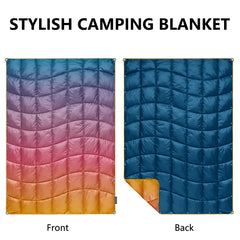 Marshmallow Dream blanket exterior in 20D rip-resistant nylon with water-repellent coating.
