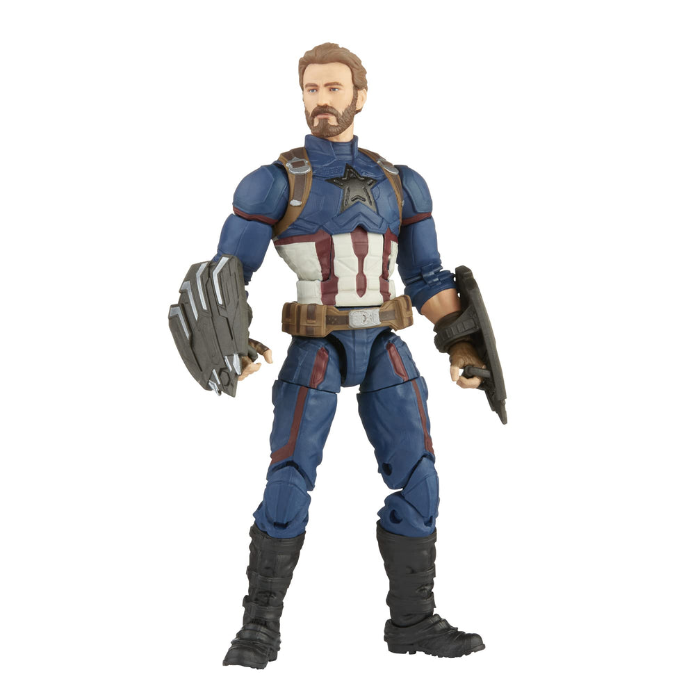 Marvel Hasbro Captain America 15cm figure front view showcasing premium sculpt and poseability