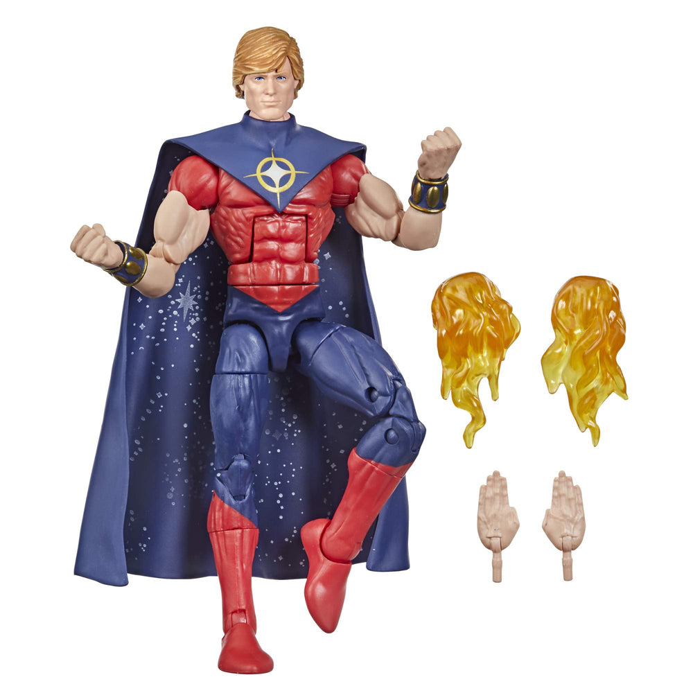 Marvel Hasbro Quasar action figure front view for display and collection.