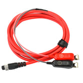 MARVELURE 10ft power cord cable for Daiwa Tanacom and Seaborg reels in red