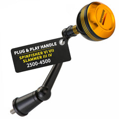 MARVELURE foldable power handle installed on Penn Spinfisher VI for quick, smooth reeling