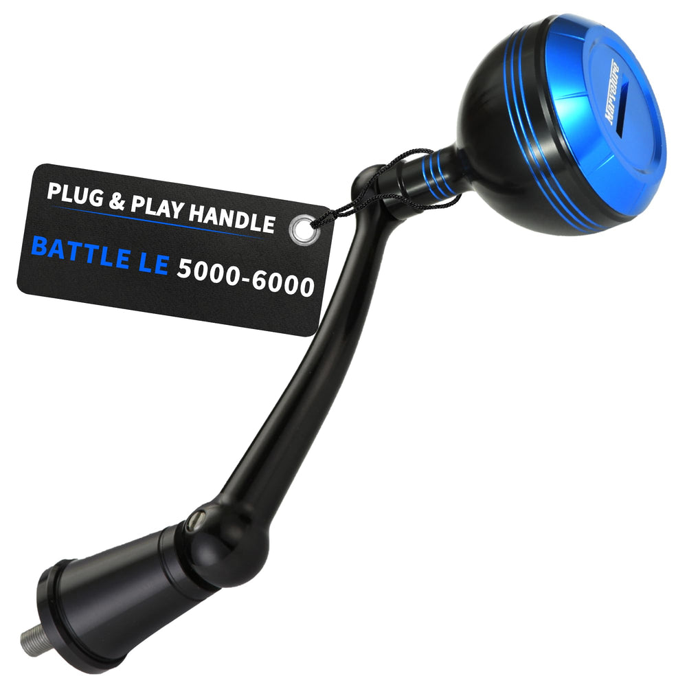 MARVELURE Power Handle for Penn Battle II/III/IV Spinning Reels – Black & Blue