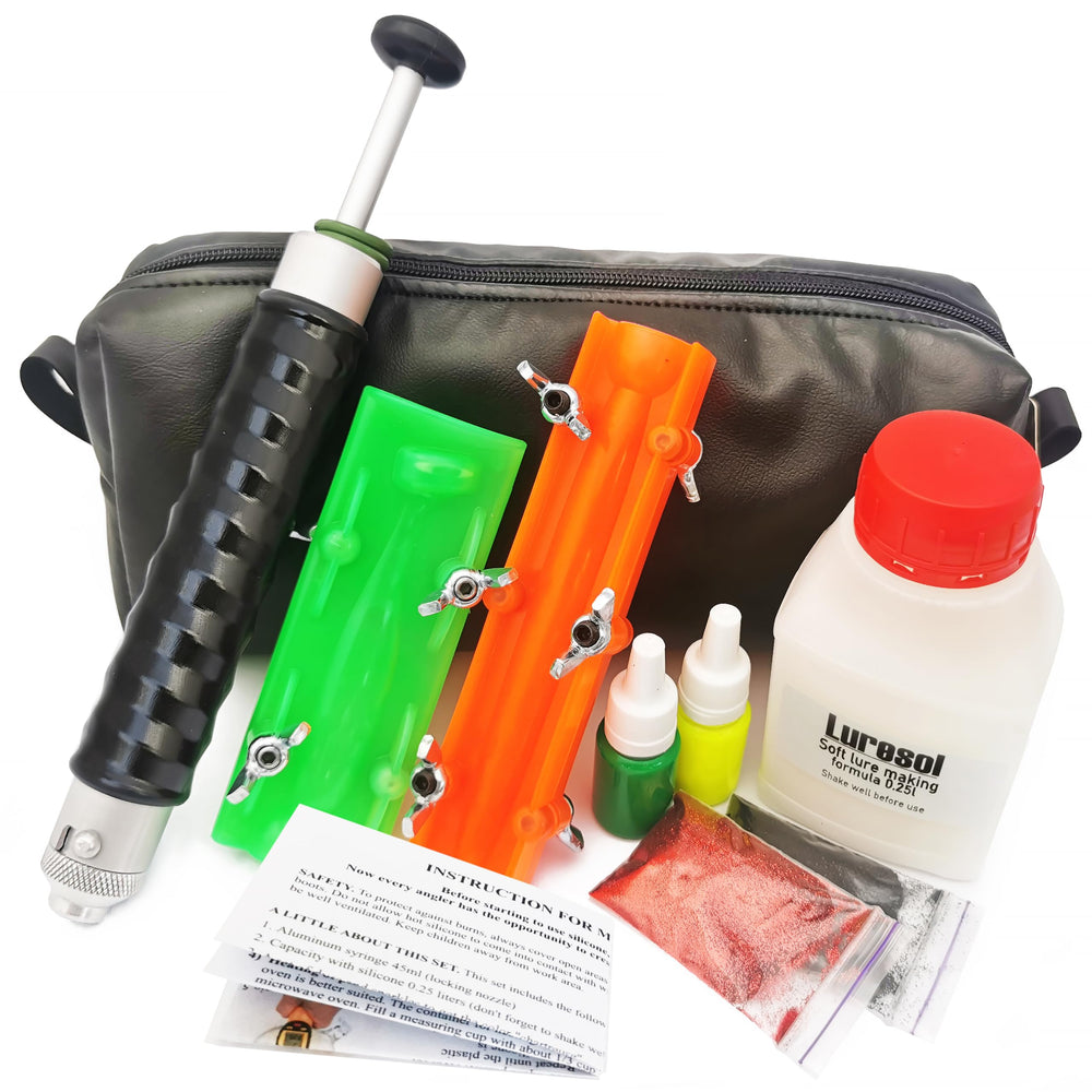 Maryllsmolds aluminum injector 45ml for soft-plastic lures, precise pours.