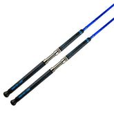 MASTER LOGIC 7ft glow-dark catfish rod in blue for night strike visibility