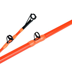 MASTER LOGIC catfish rod blends S-glass and carbon for sensitive bite detection.