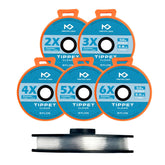 Master Logic nylon fly fishing tippet leaders, 55-yard, 2X to 6X, clear