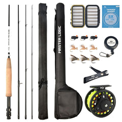 MASTER LOGIC fly rod 7ft 4pc graphite is lightweight for long casting sessions