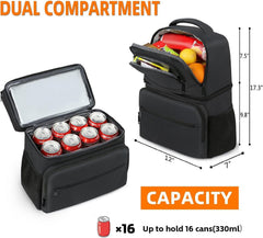 MATEIN backpack cooler front pocket keeps utensils and plates neatly within reach.