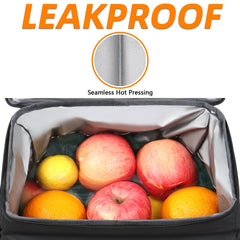 MATEIN backpack cooler upper dry compartment stores snacks and devices for easy access.