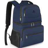 MATEIN cooler backpack front view, blue design ideal for beach picnics