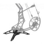 Mathews Engage Limb Legs setup: tool-free quick attach for upright bow stance in the field.