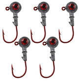 Matrix Shad GoldenEye Jig Head 1/8 oz with red hook and red eye