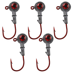 Matrix Shad GoldenEye Jig Head 1/8 oz with red hook and red eye
