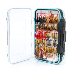 Close-up of hand-tied dry flies from MAXIMUMCATCH kit