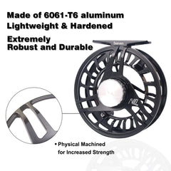 Maxcatch AVID Pro arbor and spool—fast line retrieval with reduced memory.