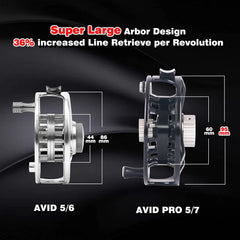 Maxcatch AVID Pro drag knob closeup—precise, patent-pending settings.