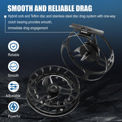 Maxcatch Avid Pro Nymph CNC-machined aluminum frame and spool highlight durability.