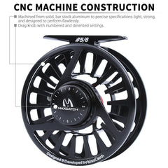 Maxcatch Avid Series mid-arbor spool aids rapid line pickup and balance.