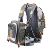 Front view of M MAXIMUMCATCH Maxcatch Fly Fishing Backpack with detachable Chest Pack