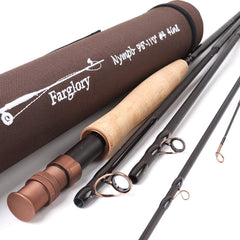 Maxcatch Farglory euro-nymph-rod 4in1 in hand demonstrates versatile river setup.