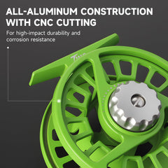 Maxcatch Tino reel drag system demonstrates smooth, controlled engagement.
