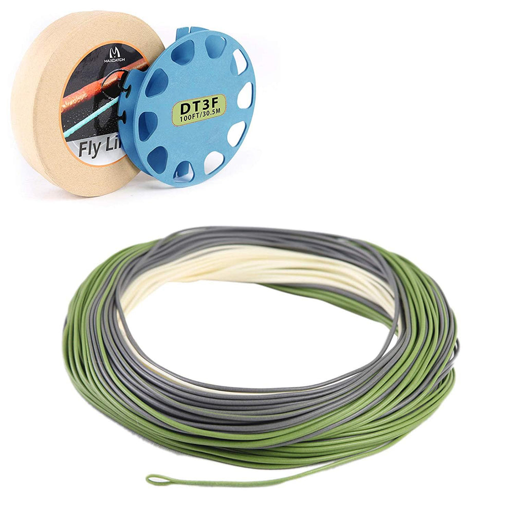Maxcatch Troutlite DT double-taper floating fly line front view
