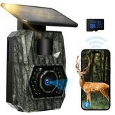 MAXDONE Solar Trail Camera front view for outdoor wildlife monitoring.