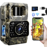 MAXDONE WiFi trail camera front view for discreet field monitoring and quick mobile previews.