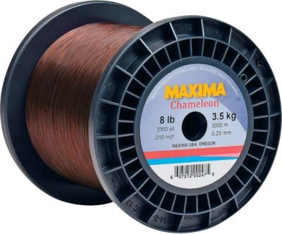 Maxima Chameleon fishing line spool with color-shifting stealth for tough conditions.