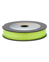 Maxima One Shot yellow spool close-up, showcasing high visibility for drift fishing.