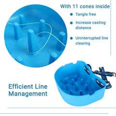 Basket exterior highlighting lightweight, flexible design on boat