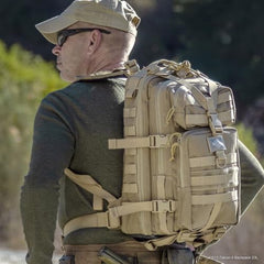 Maxpedition Falcon-II backpack side view highlighting ergonomic, all-day comfort.