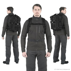 Maxpedition Falcon-III CCW pocket with lockable zippers secures larger pistols safely