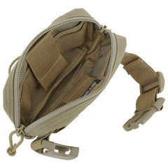 Maxpedition Janus Extension Pocket Khaki — open compartment enables modular storage.