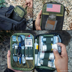 Maxpedition Medium Fatty OD Green patch field for personalization.