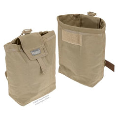 Maxpedition Mega Rollypoly leg strap attached for extra stability during movement.