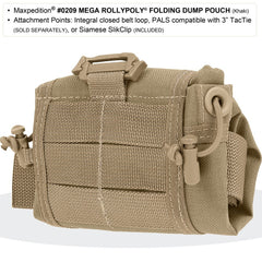 Maxpedition Mega Rollypoly attached belt loop supports hands-free carry on the trail