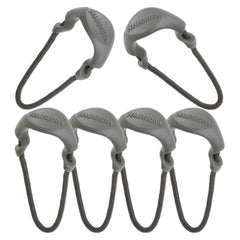 Large gray MAXPEDITION Positive Grip zipper pulls attached to a zipper slider
