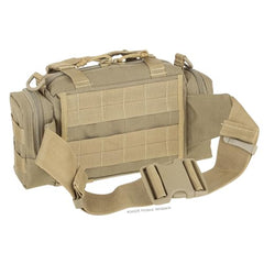 Maxpedition Proteus Versipack Khaki worn as a fanny pack for easy everyday carry.