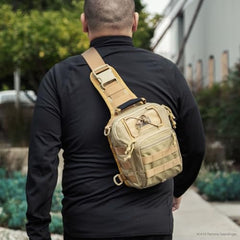 Maxpedition Remora Gearslinger ambidextrous strap enables easy left-right carry.