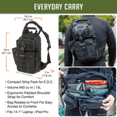 Maxpedition Sitka Gearslinger hydration-ready pocket supports flexible hydration setups