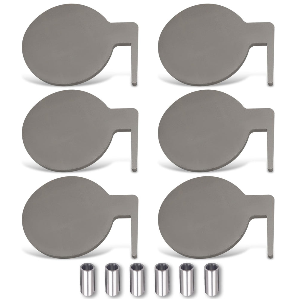 maXpeedingrods dueling-tree-paddles closeup highlights AR500 steel for durable range practice.
