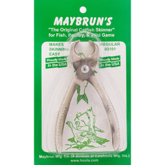 Close-up of Maybrun 03101 Catfish Skinner nickel finish hardened steel