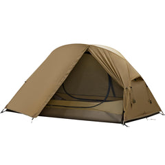 MC TOMOUNT tent showing quick setup with lightweight aluminum poles for solo campers.
