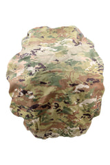 McGuire Gear waterproof rucksack cover on an 80L pack protects gear from rain.