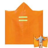 MDH Upgrade Fireproof Escape Cape worn with hood for quick emergency escape.
