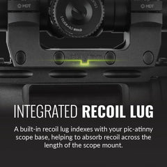 MDT scope mount displaying Red Dot Plate compatibility for versatility