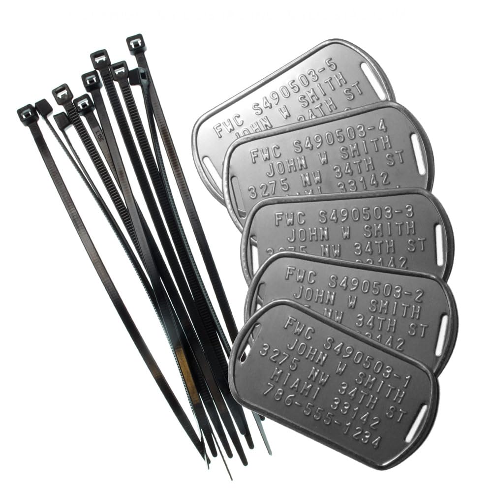 MYDOGTAG FWC crab trap tag - front view with serialization